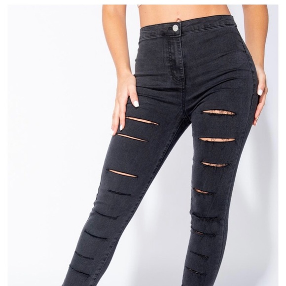 NWT charcoal multi slash high waisted jogging sz10 - Picture 4 of 8